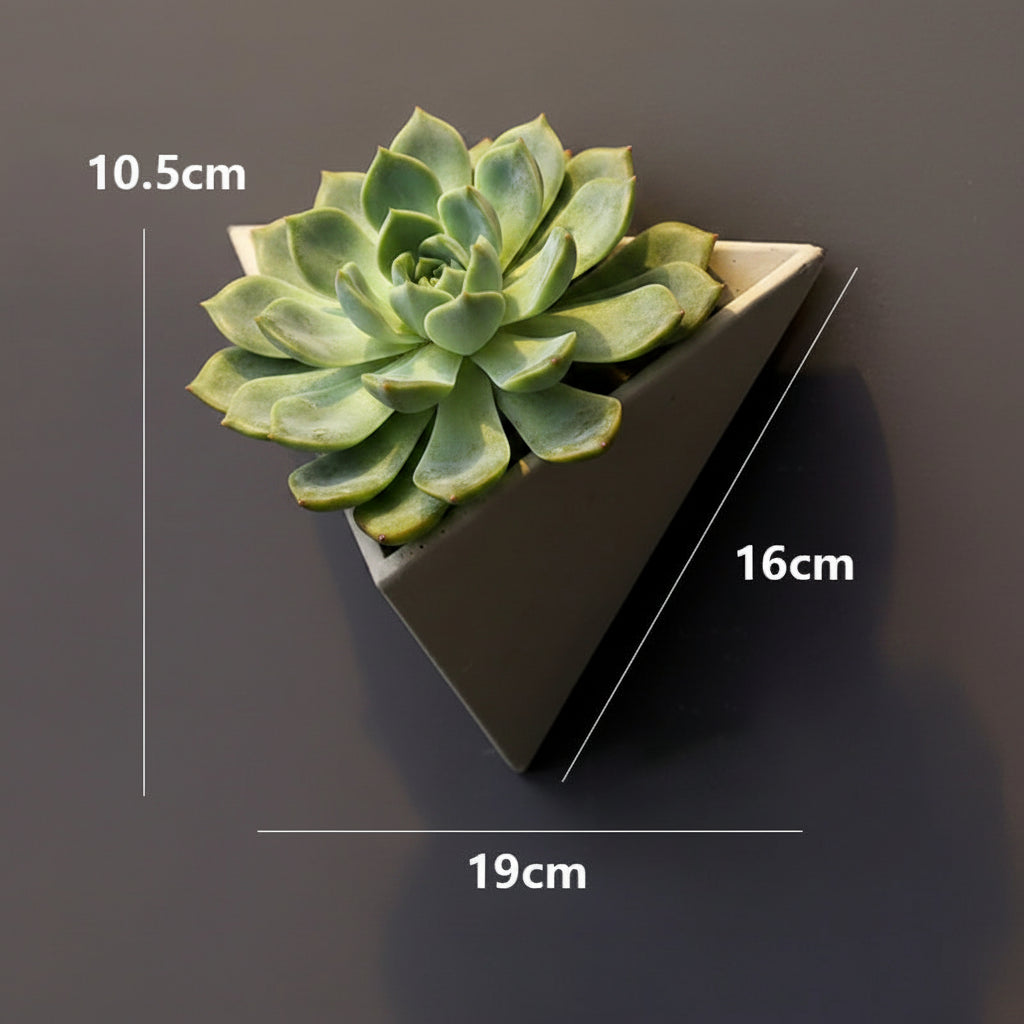 Cement Wall Vase & Ikebana Stem Holder