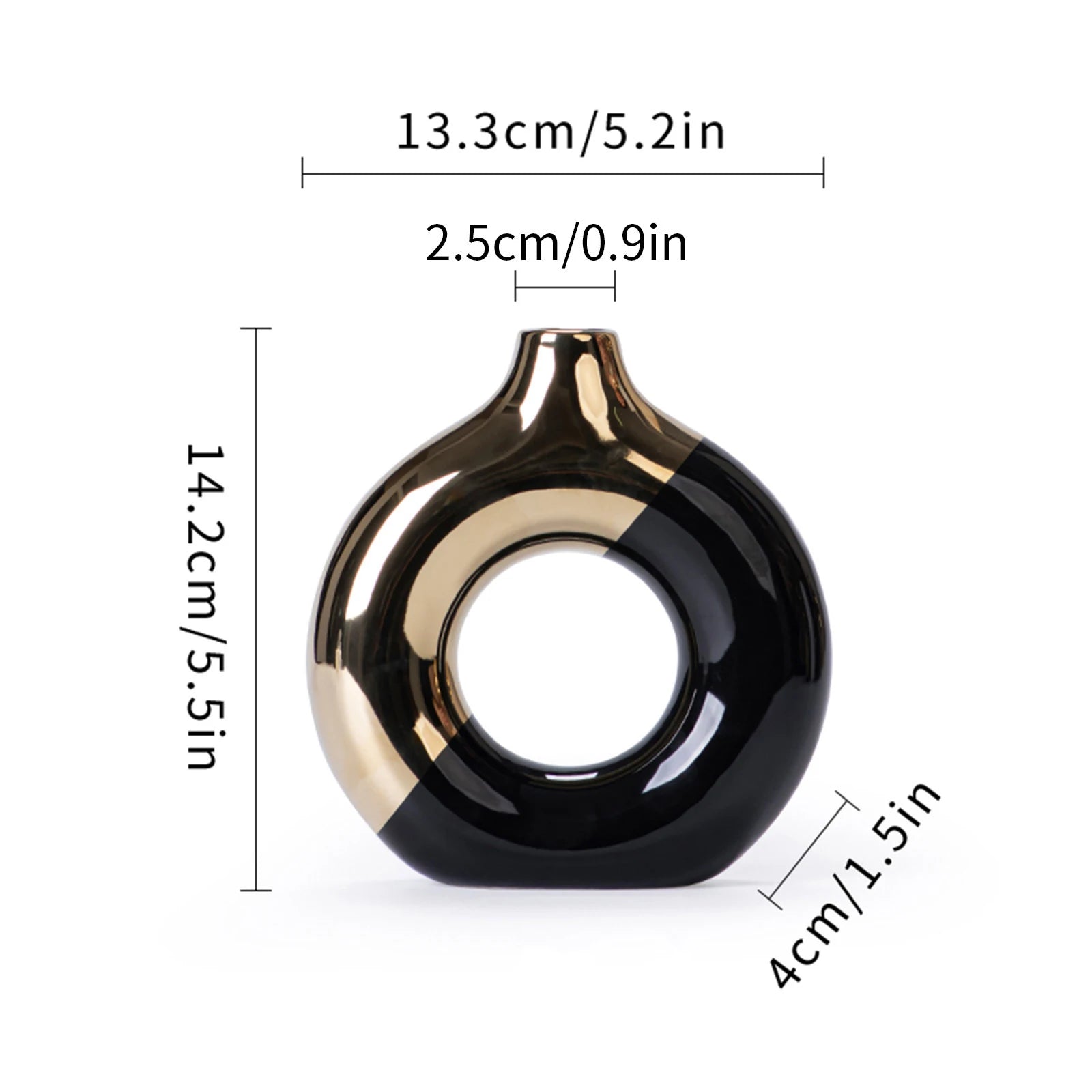 Luxury Ceramic Vase – Modern Gloss Finish, S/M/L