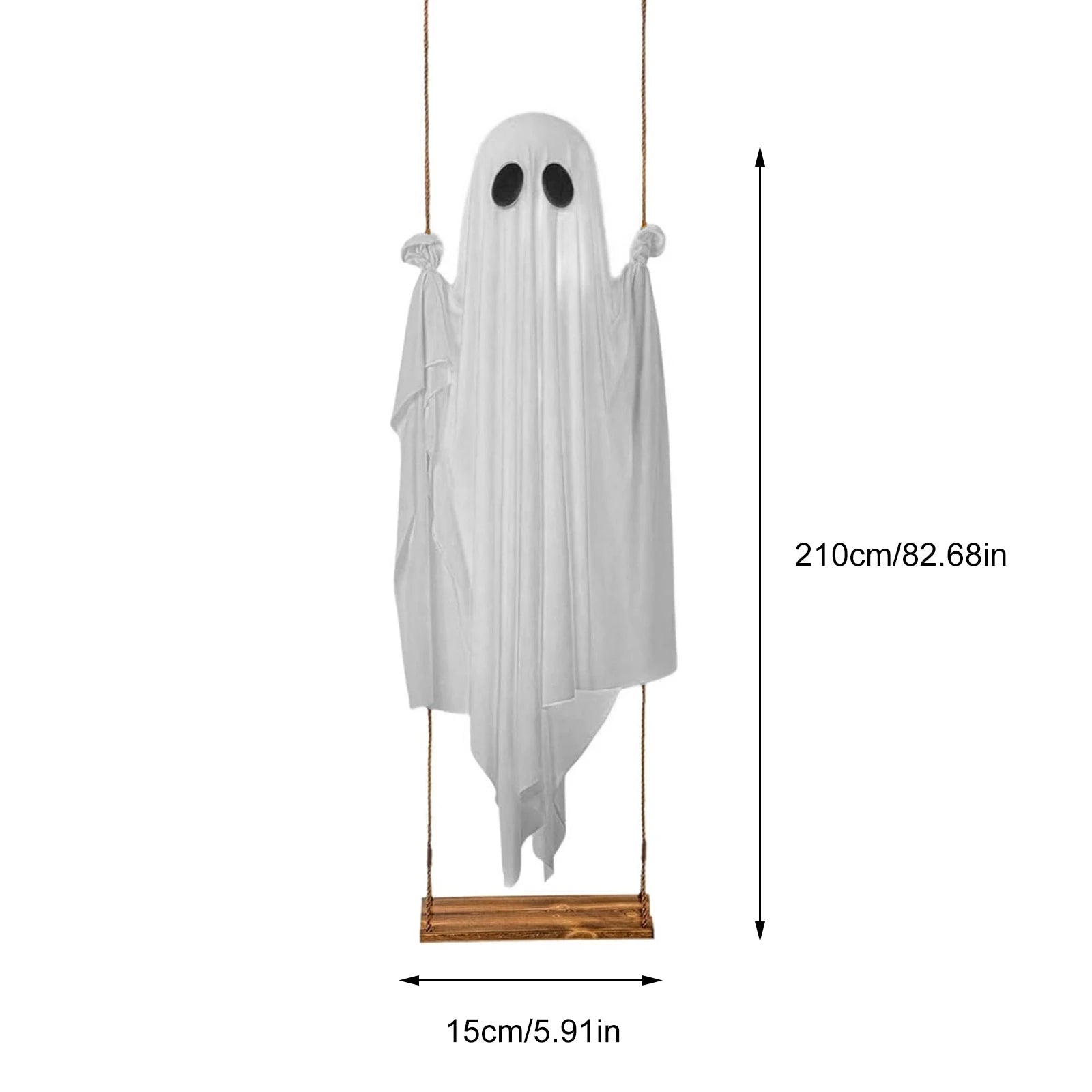 LED Hanging Swing Ghost Halloween Decoration