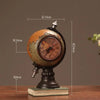 Vintage Globe Clock Desk Ornament