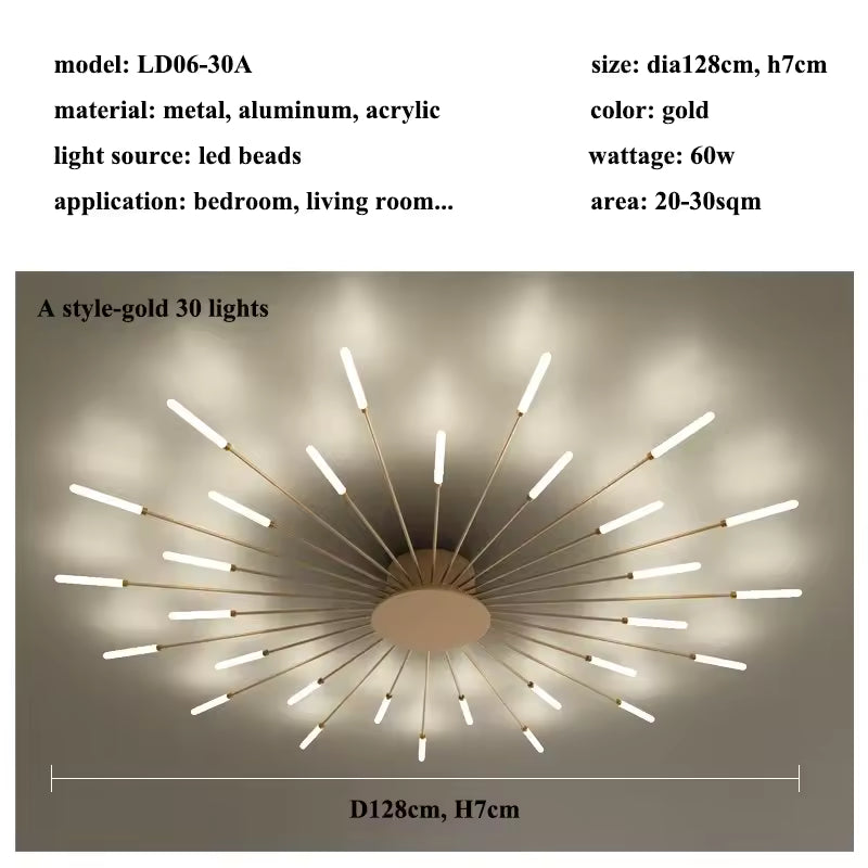 Firework LED Ceiling Chandelier