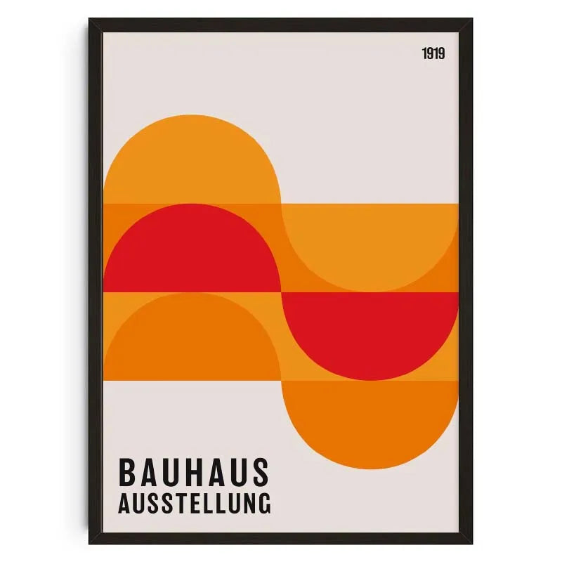 Mid-Century Modern Bauhaus Abstract Geometric Wall Art