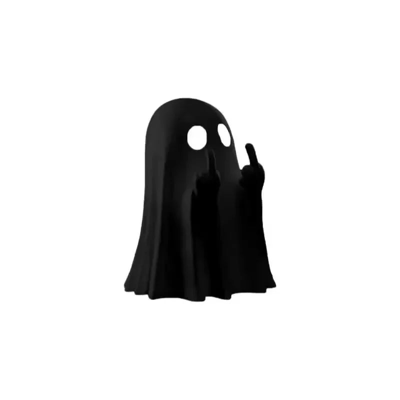Luminous Middle Finger Ghost Statue | Halloween Table & Car Decor