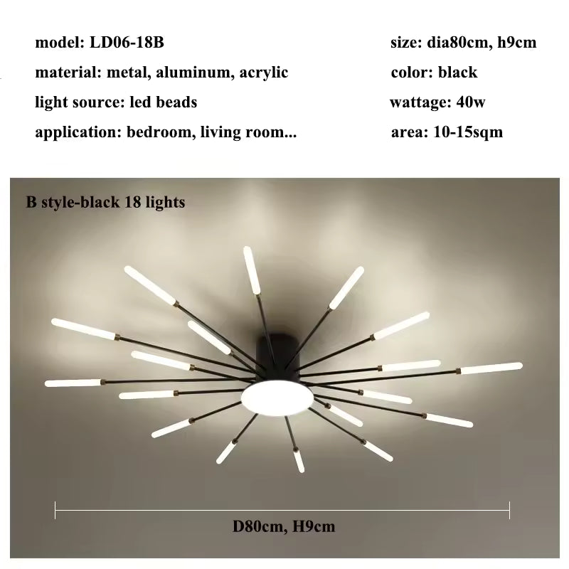 Firework LED Ceiling Chandelier