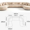 Modern U-Shaped Fabric Sofa