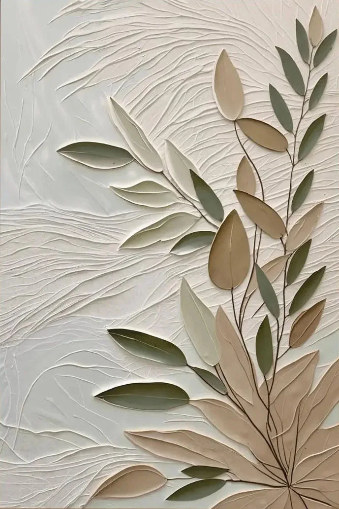 Botanical Triptych Canvas Print Set | Sage Green Wabi-Sabi