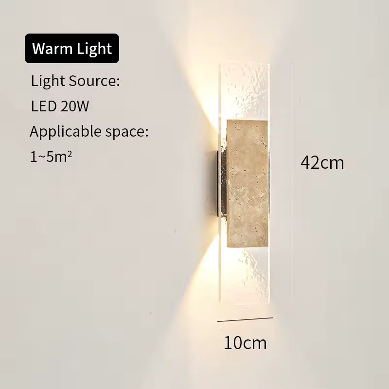 LED Stone Strip Wall Sconce