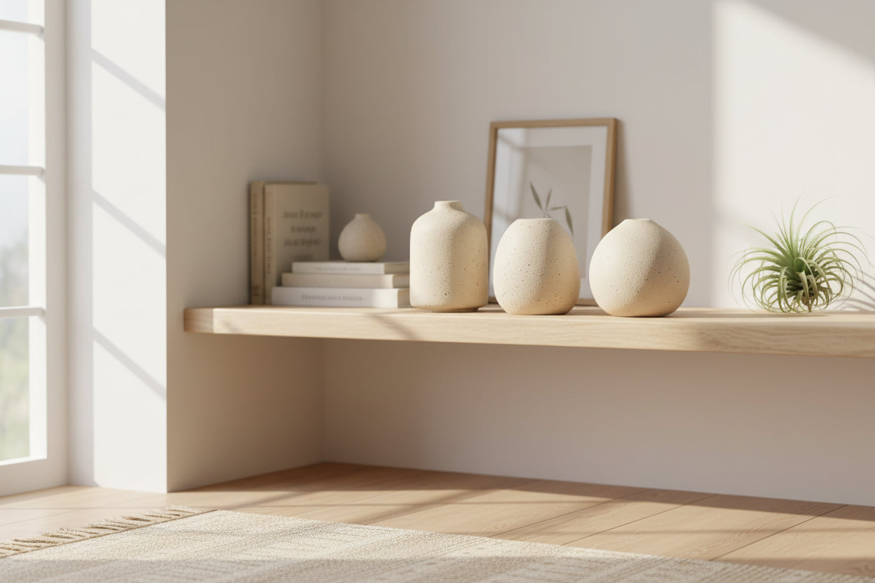 Boho Ceramic Tabletop Vase | Modern Floral Decor