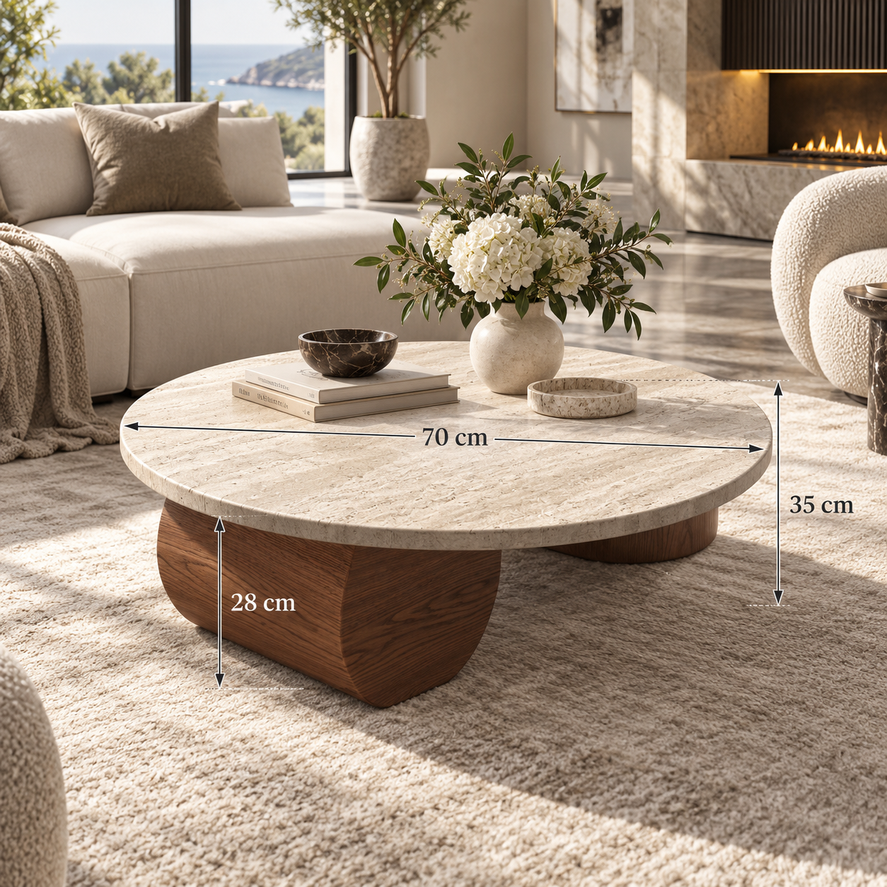 Round Wood Coffee Table