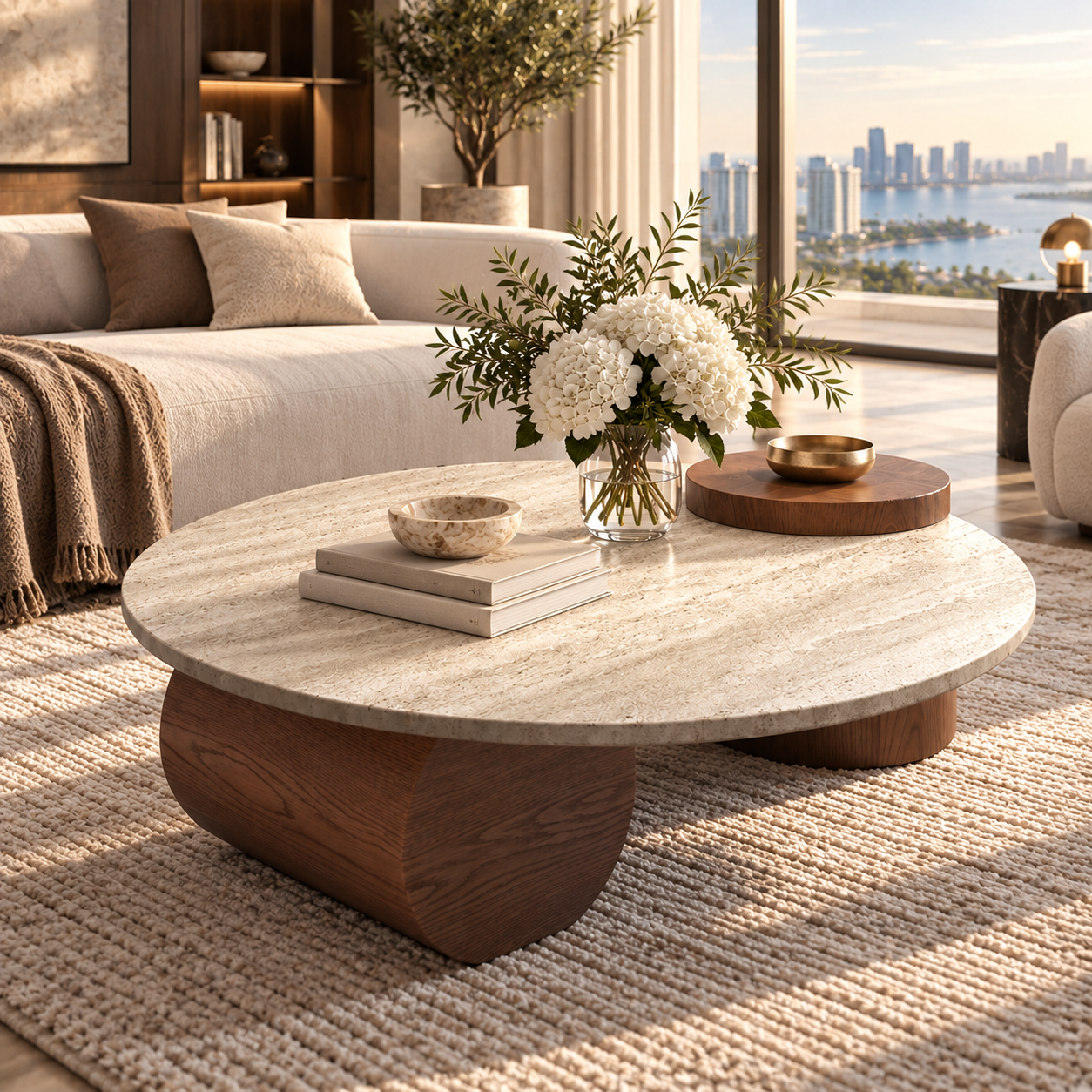 Round Wood Coffee Table