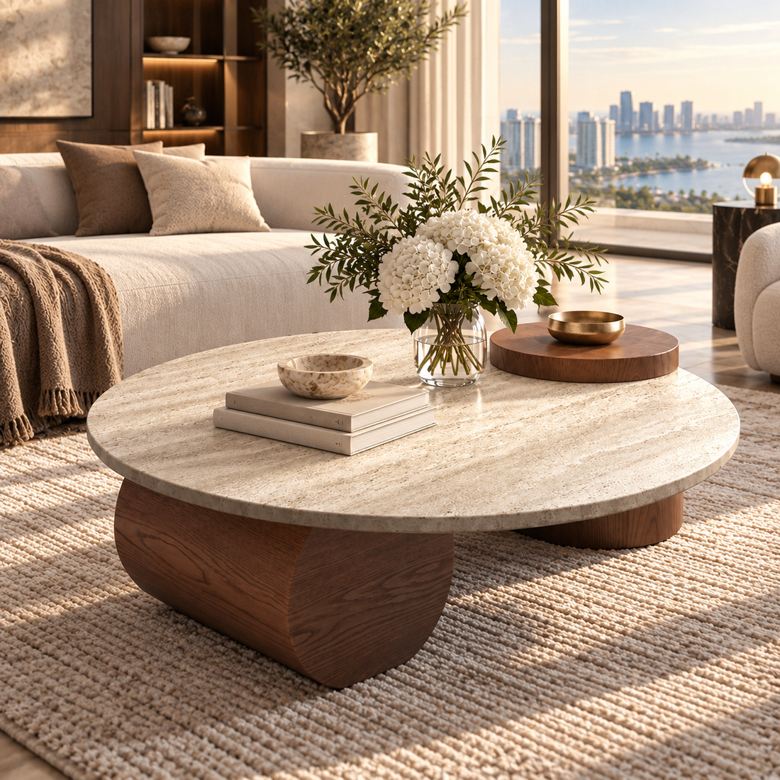 Round Wood Coffee Table