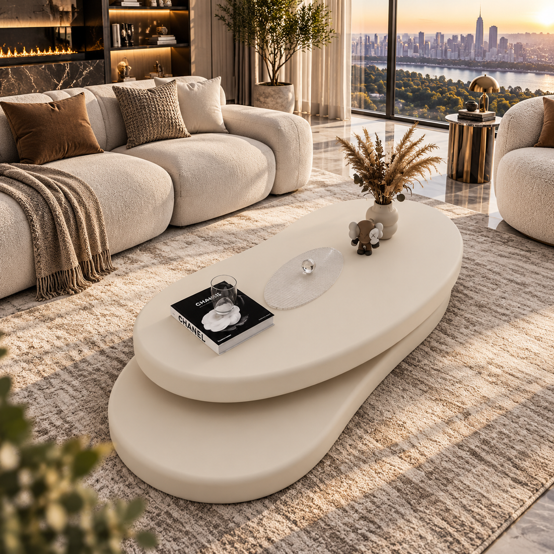 Modern Cream Cloud Coffee Table