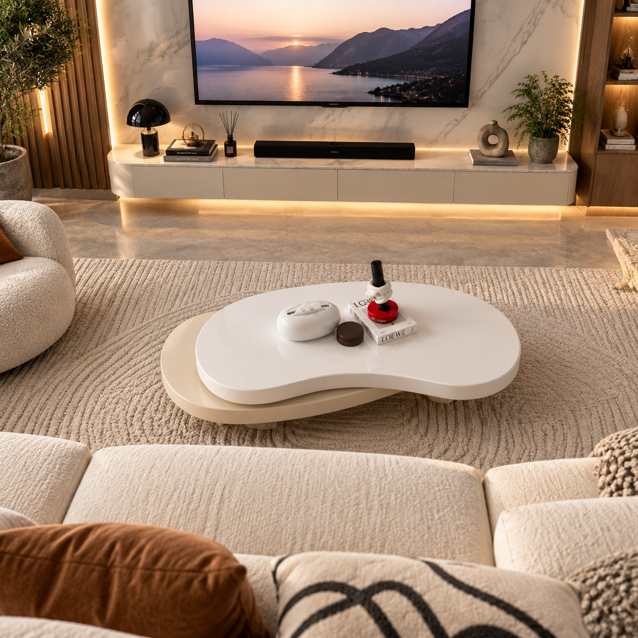 Modern Cream Cloud Coffee Table