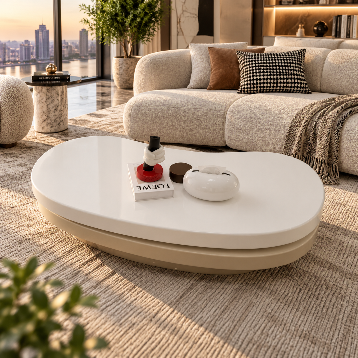 Modern Cream Cloud Coffee Table