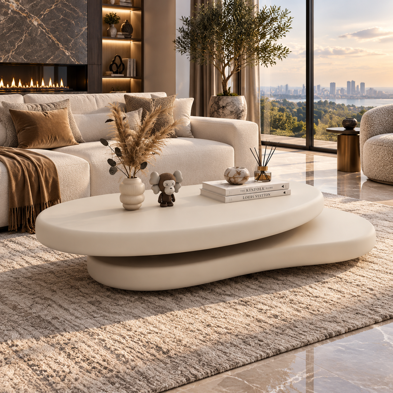 Modern Cream Cloud Coffee Table