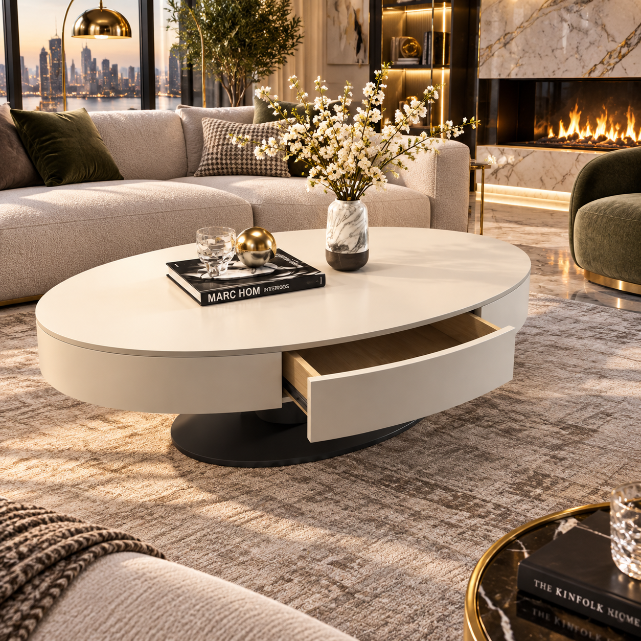Nordic Oval Side Coffee Table