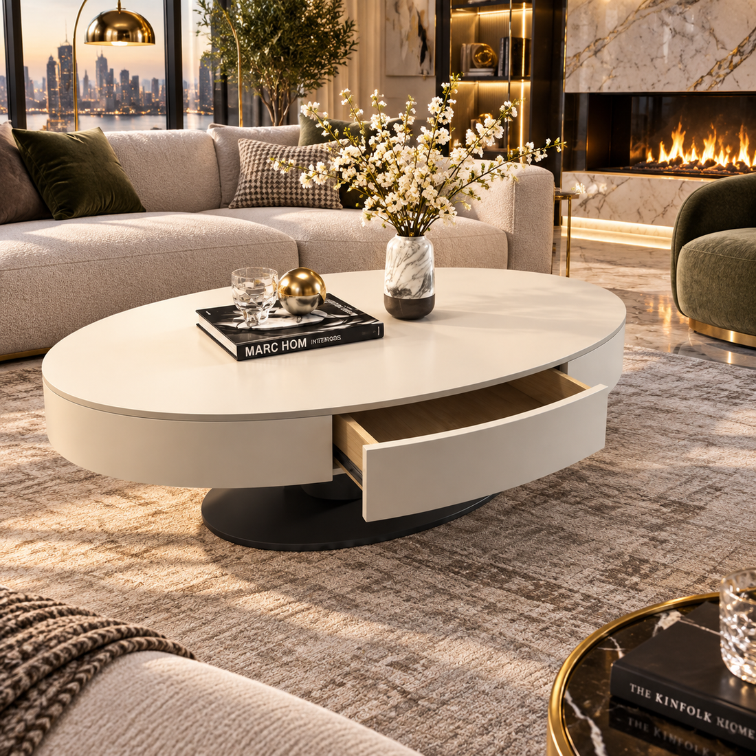 Nordic Oval Side Coffee Table