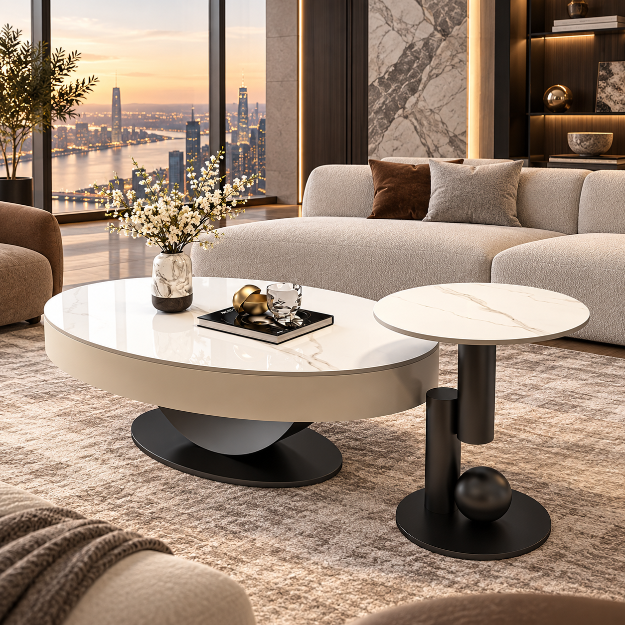 Nordic Oval Side Coffee Table