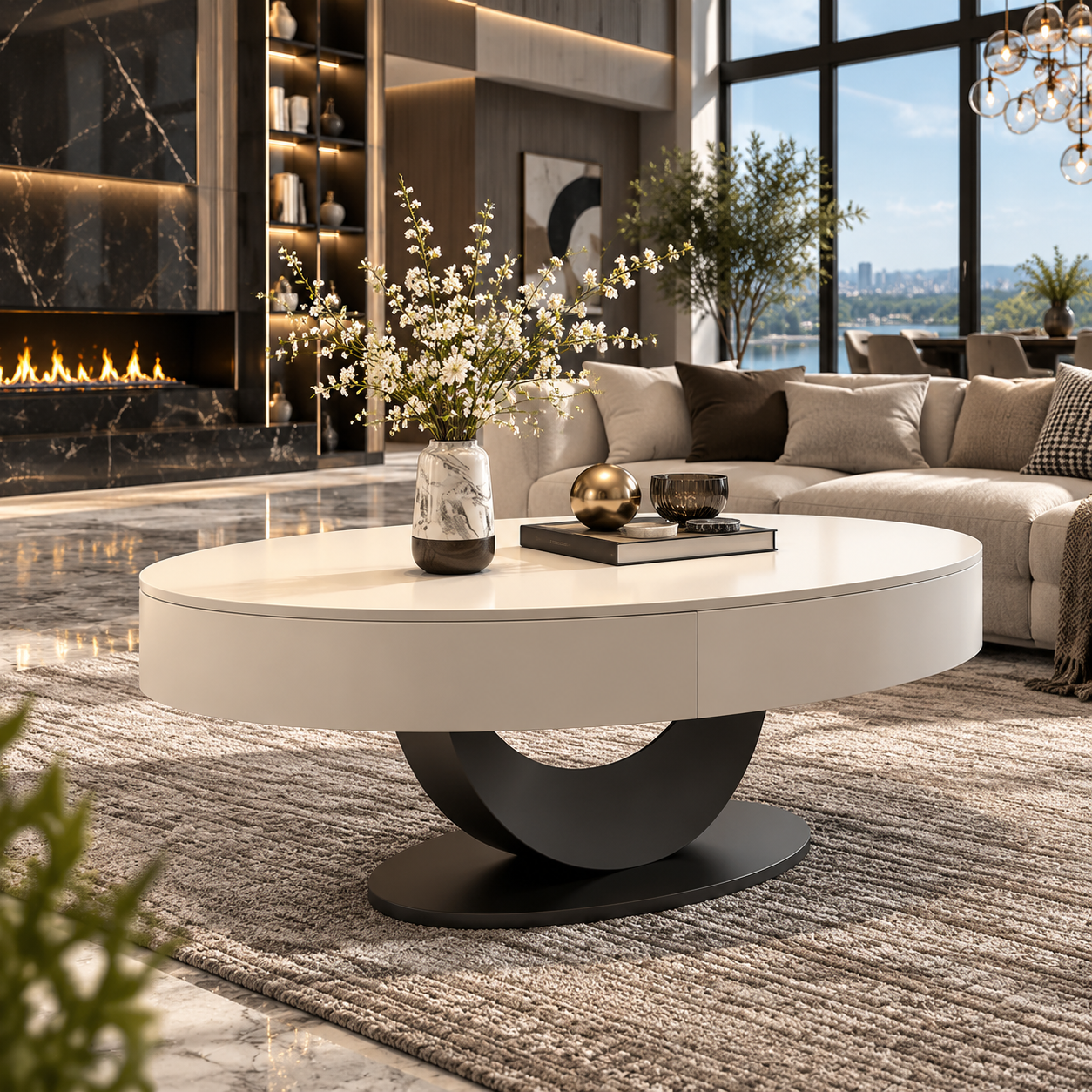 Nordic Oval Side Coffee Table