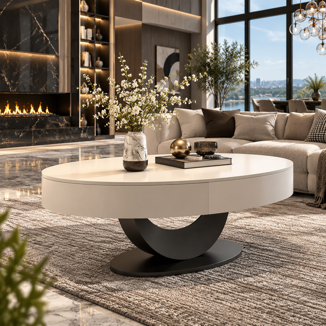Nordic Oval Side Coffee Table