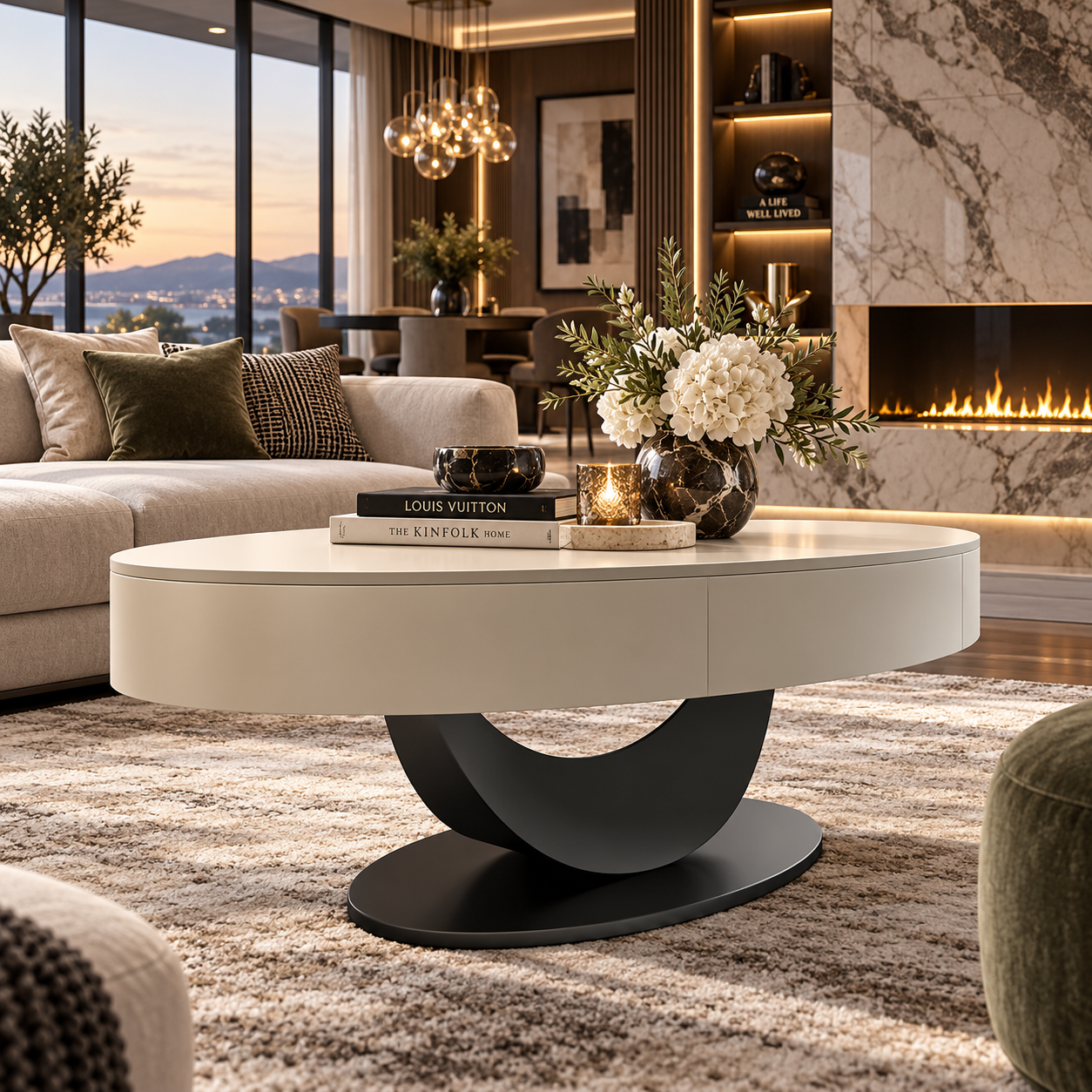 Nordic Oval Side Coffee Table