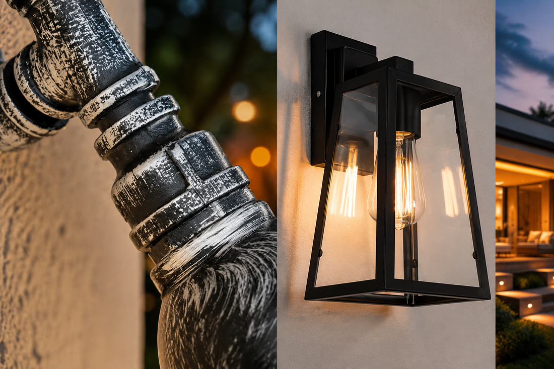 Retro Loft Wall Sconce – E27 Iron & Acrylic, Industrial Style