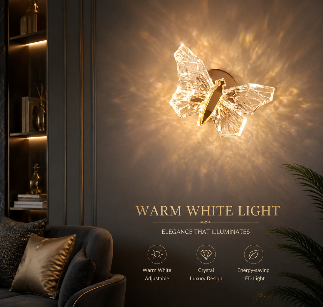 LED Butterfly Wall Sconce with 360° Rotation