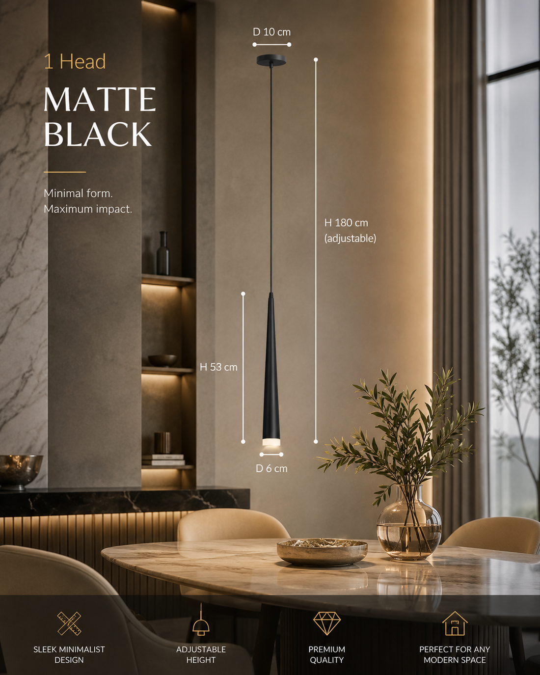 Modern LED Crystal Staircase Chandelier in Black & Gold