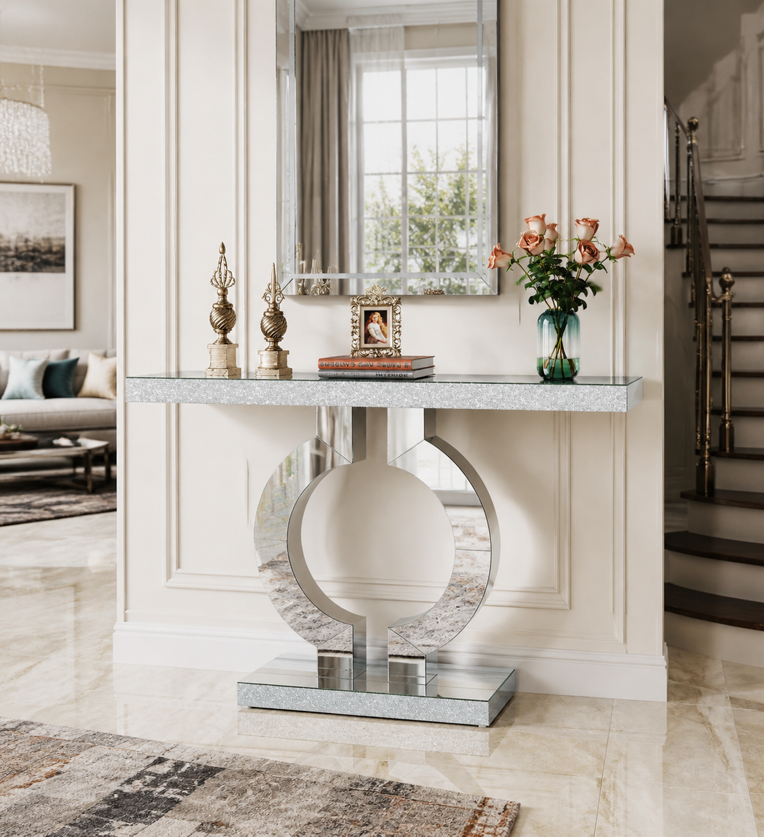 Modern Mirrored Console Table