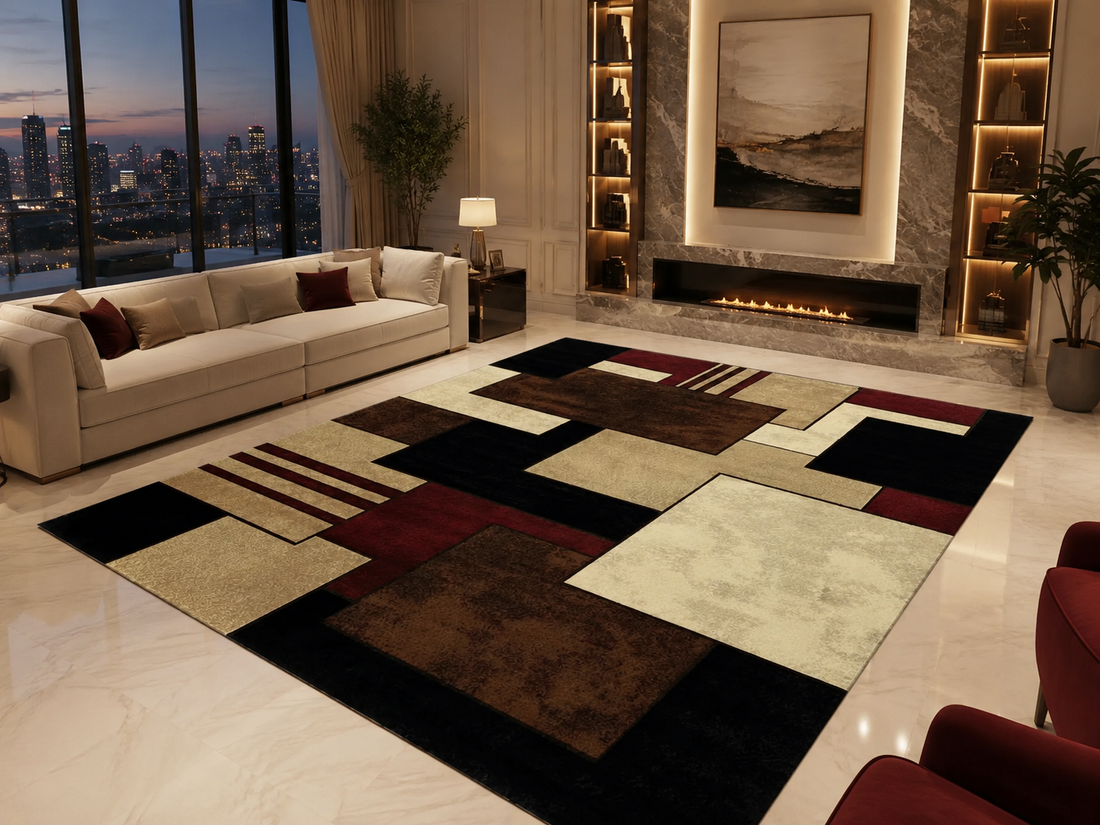 Geometric Aubusson Area Rug