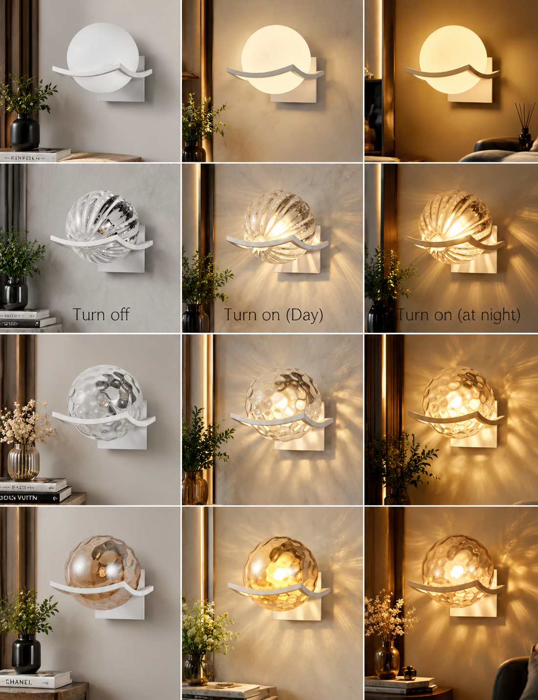 Post-Modern Glass Shade Wall Sconce