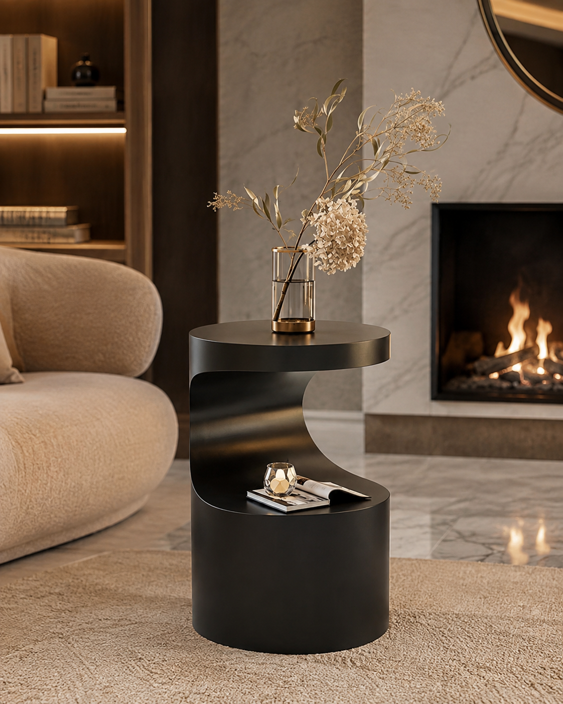 Modern Round Multifunctional Side Table