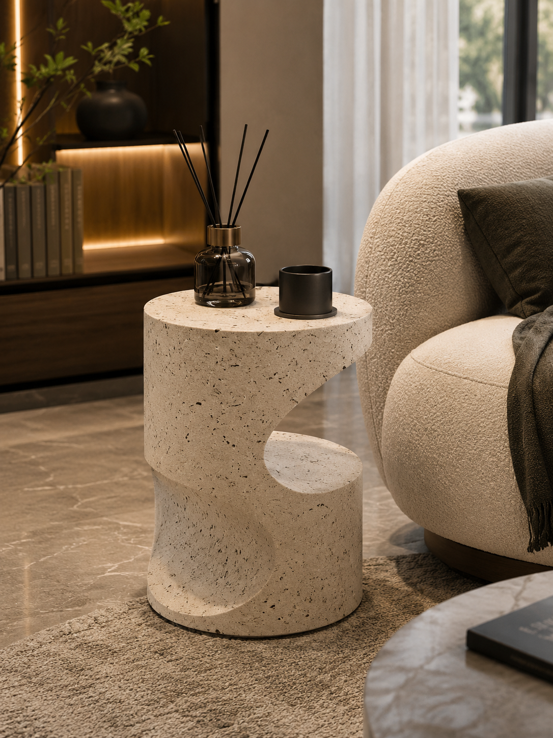 Modern Round Multifunctional Side Table