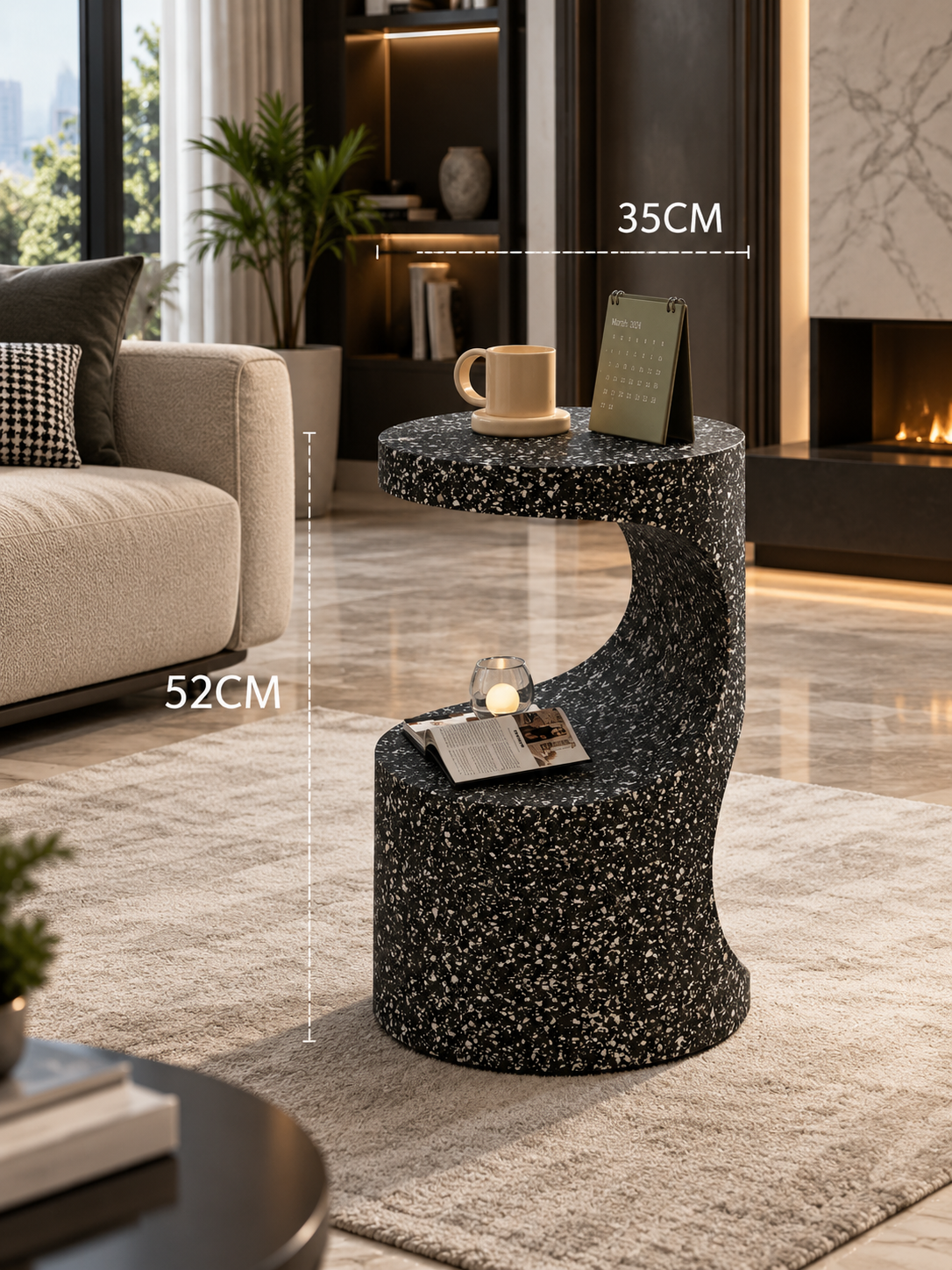 Modern Round Multifunctional Side Table