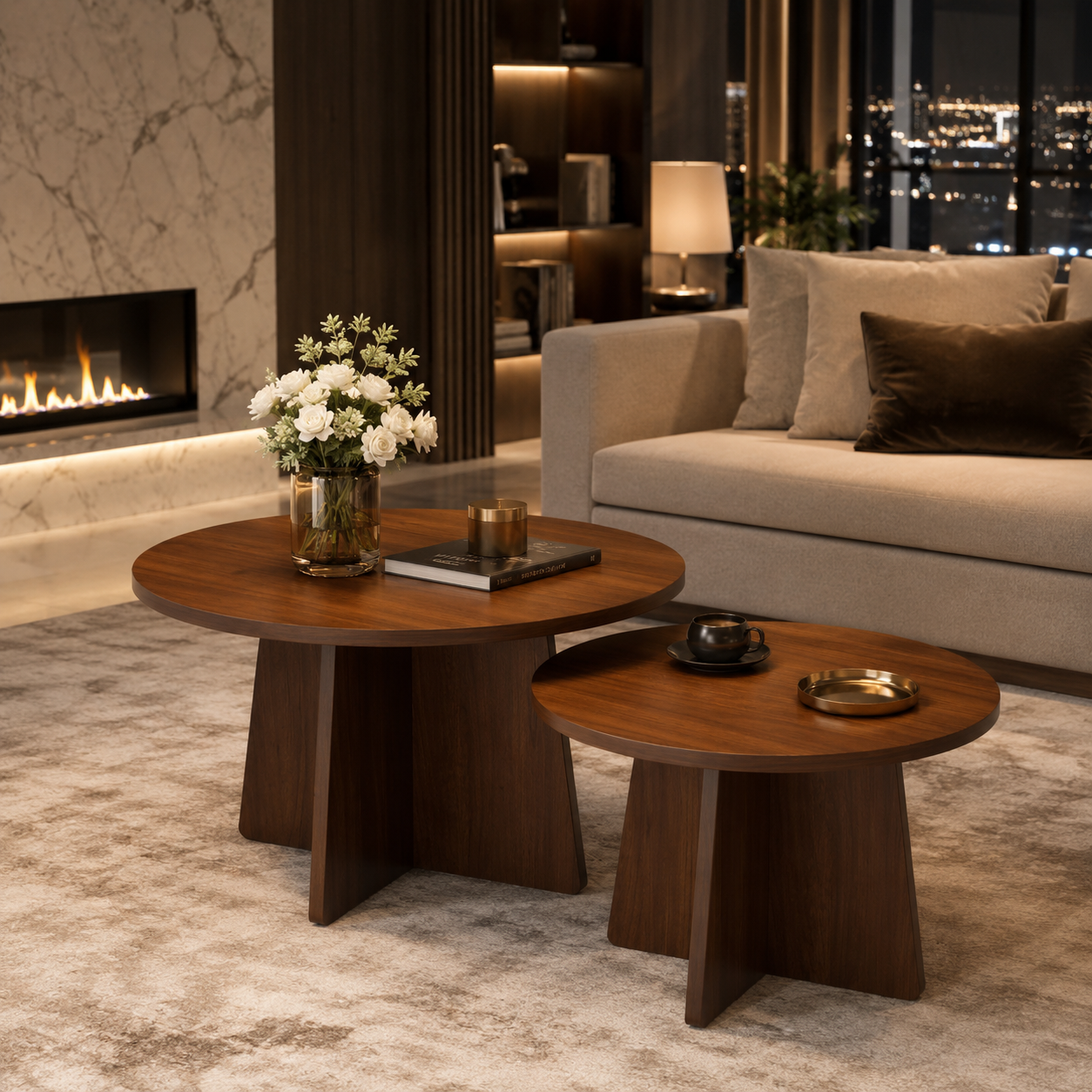 Modern Compact Wooden Coffee / Side Table
