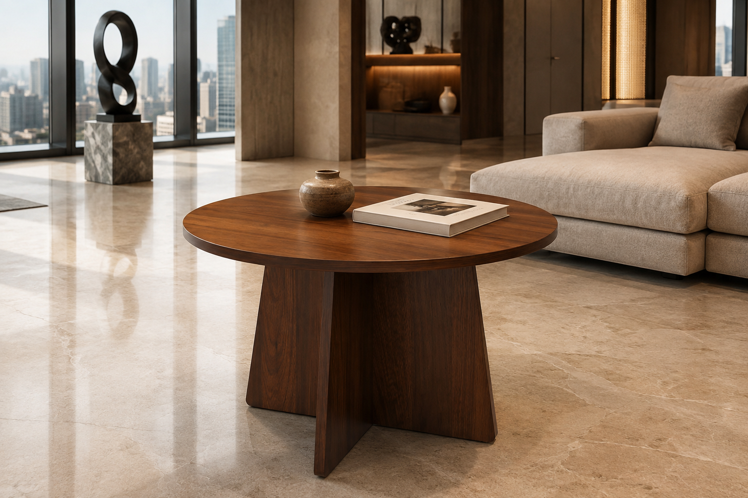 Modern Compact Wooden Coffee / Side Table