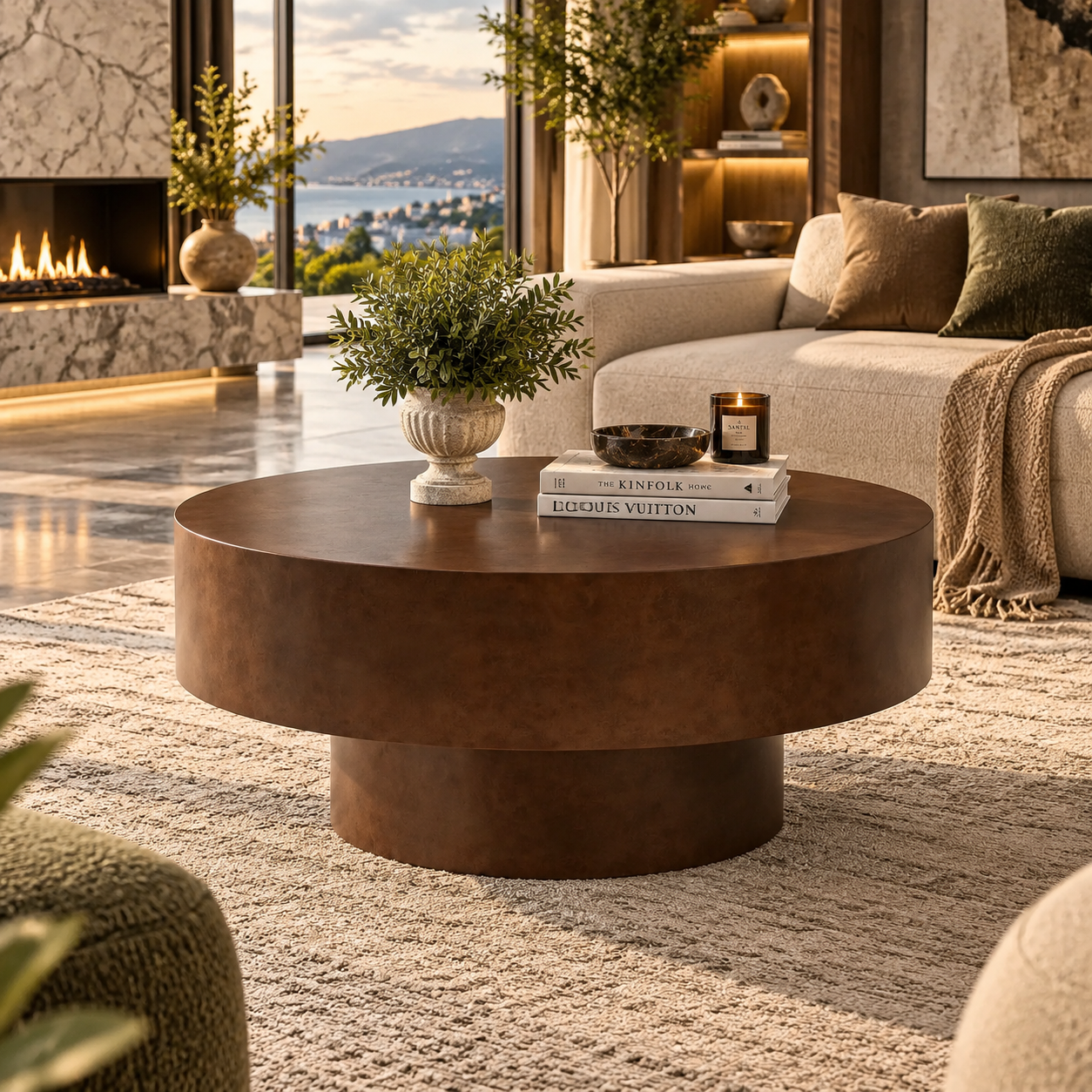 Modern Round Sintered Stone Coffee Table