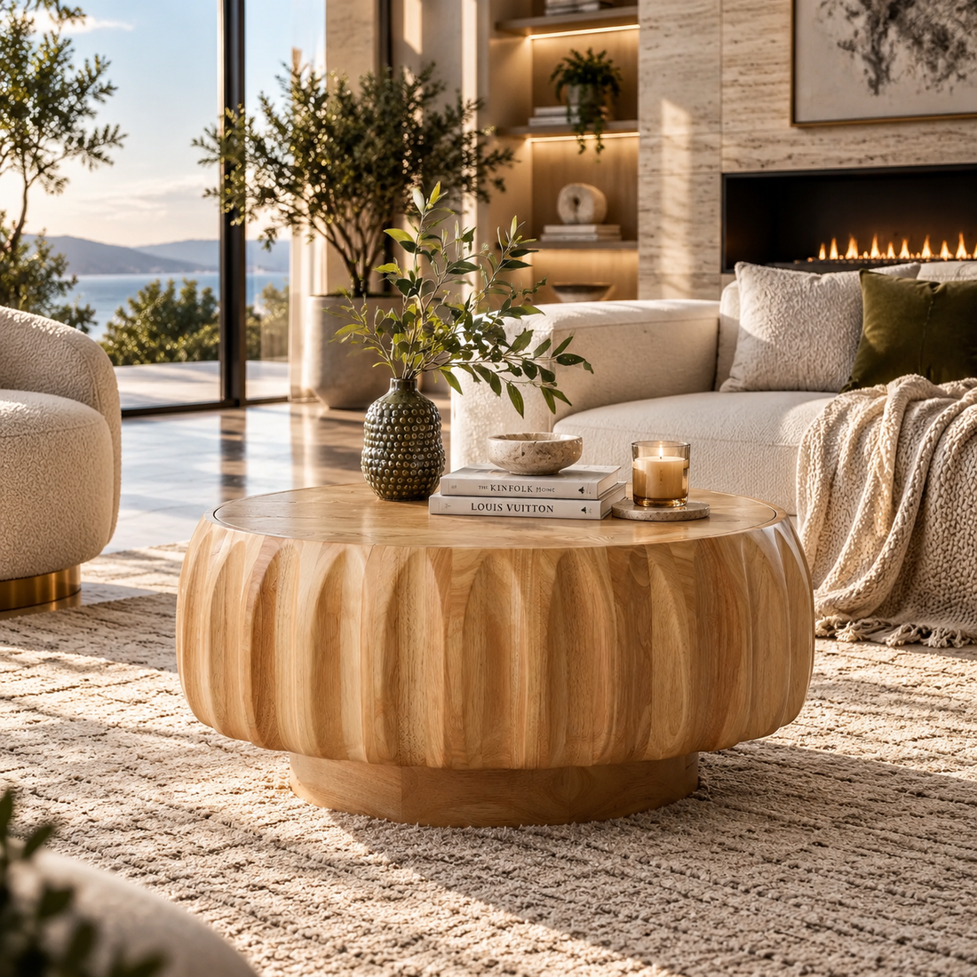 Modern Round Sintered Stone Coffee Table