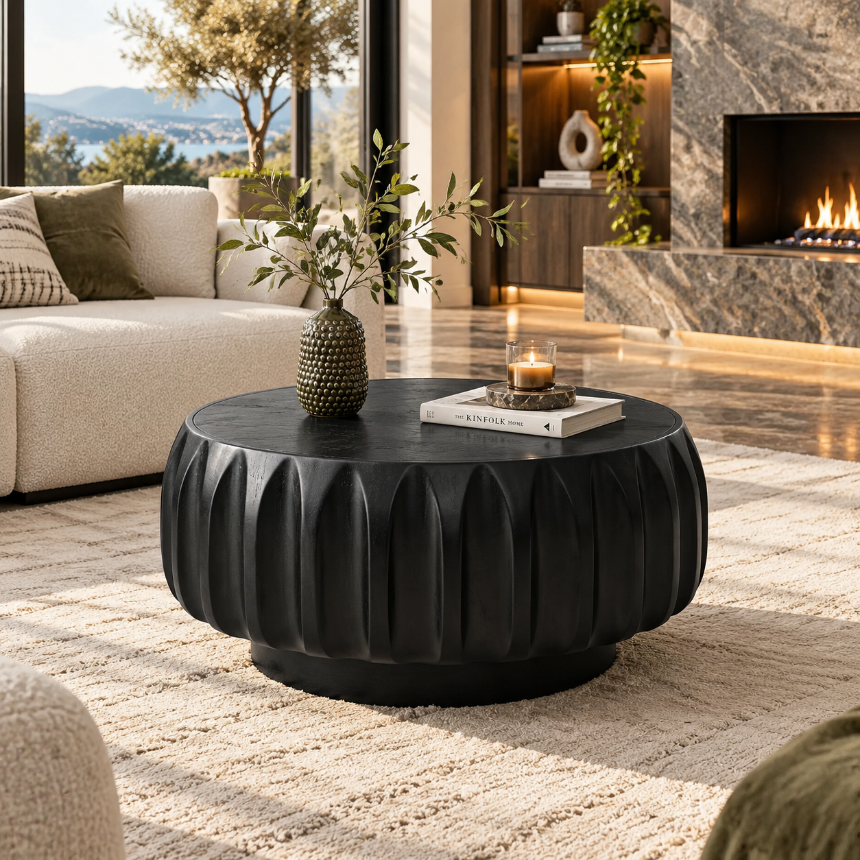 Modern Round Sintered Stone Coffee Table