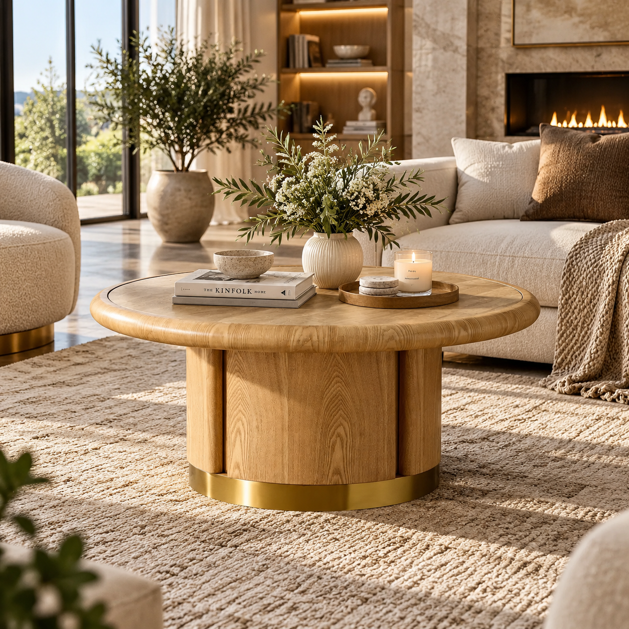 Modern Round Sintered Stone Coffee Table