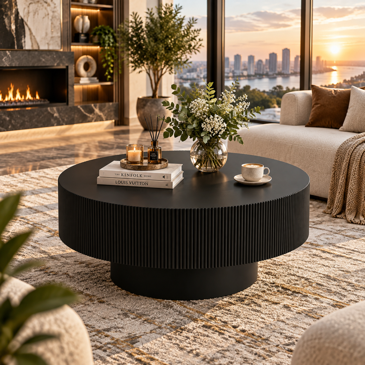 Modern Round Sintered Stone Coffee Table