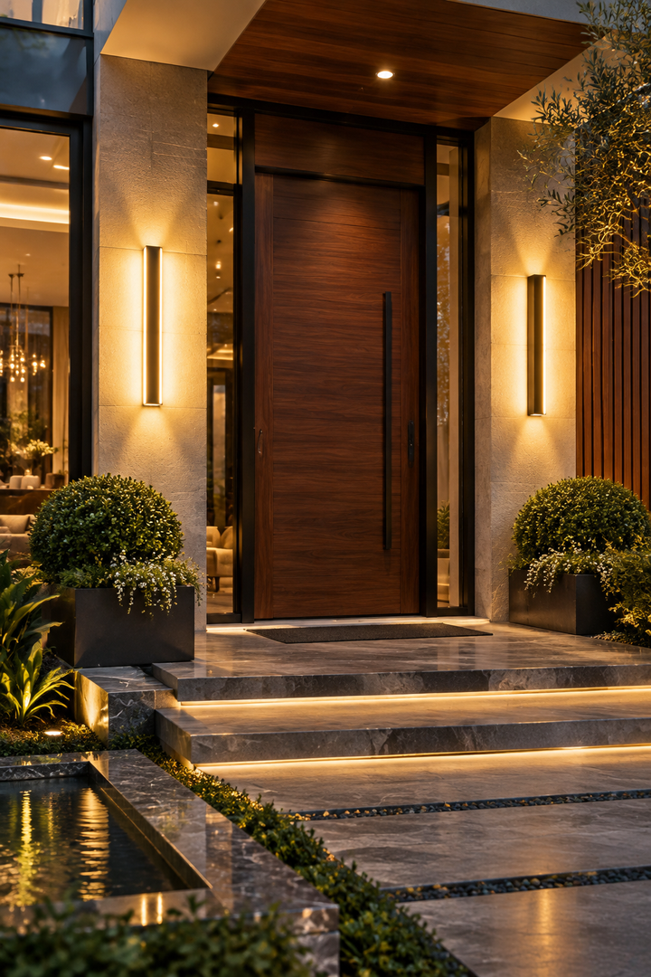Outdoor Waterproof LED Strip Wall Lamp for Porch, Garden & Hallway