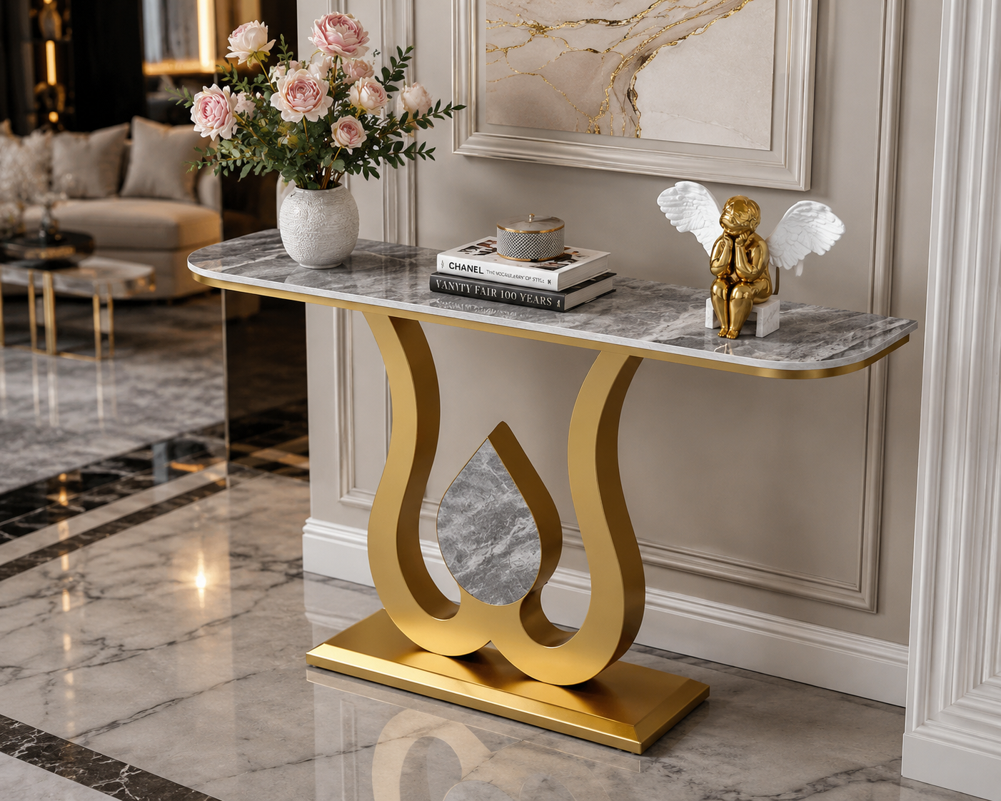 Modern Black Luxury Console Table
