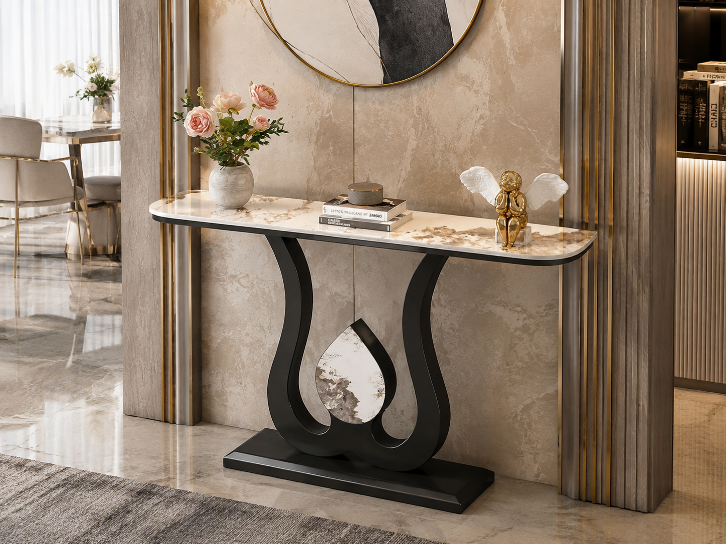 Modern Black Luxury Console Table
