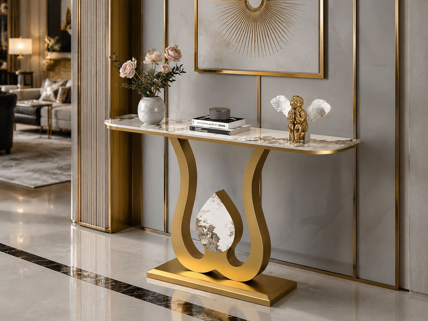 Modern Black Luxury Console Table