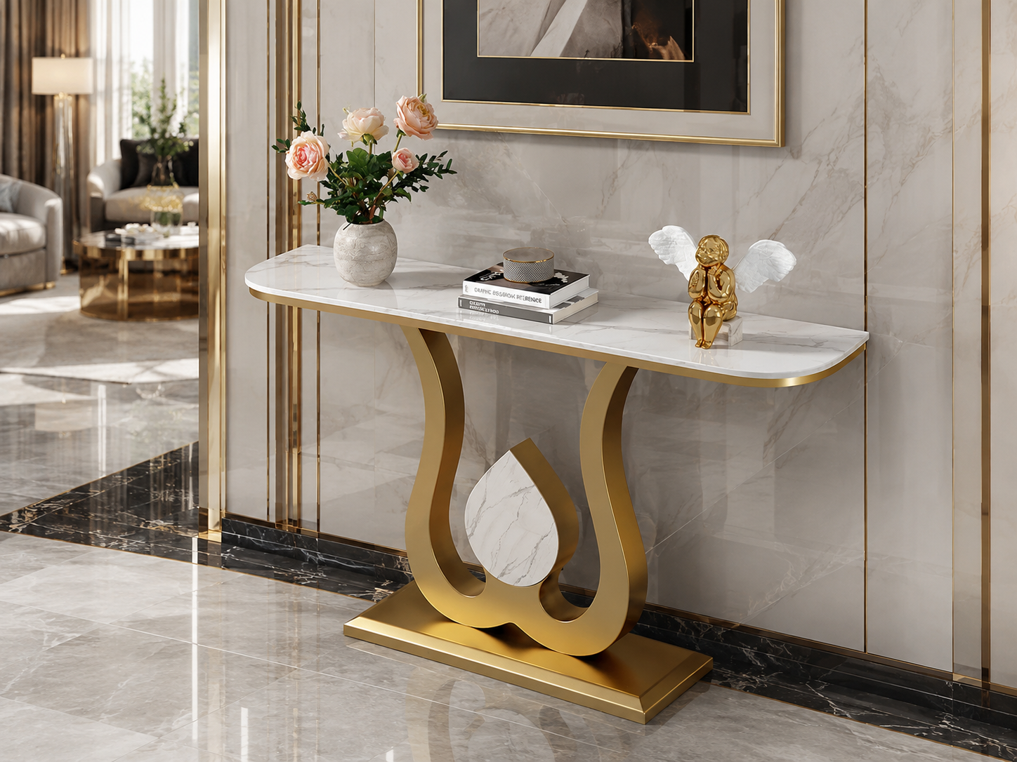 Modern Black Luxury Console Table