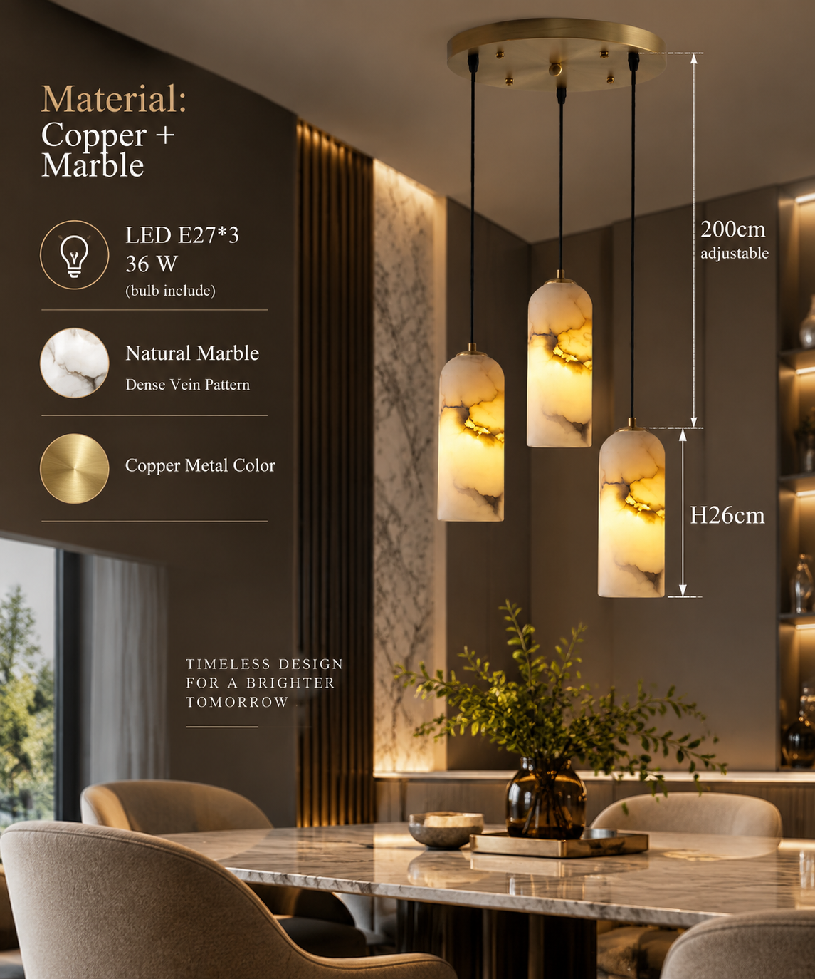 Luxury Marble-Style Wall Sconce