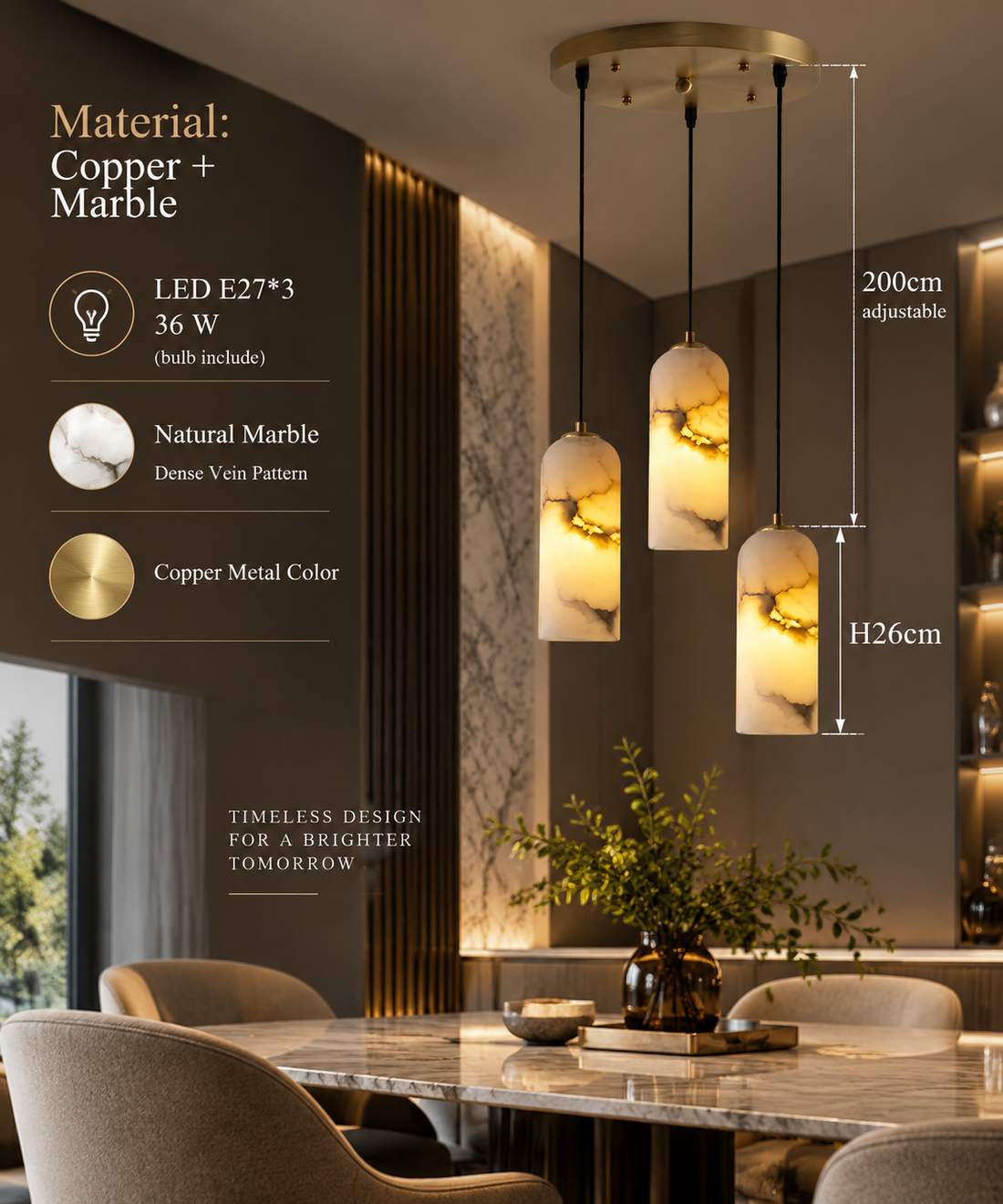 Luxury Marble-Style Wall Sconce