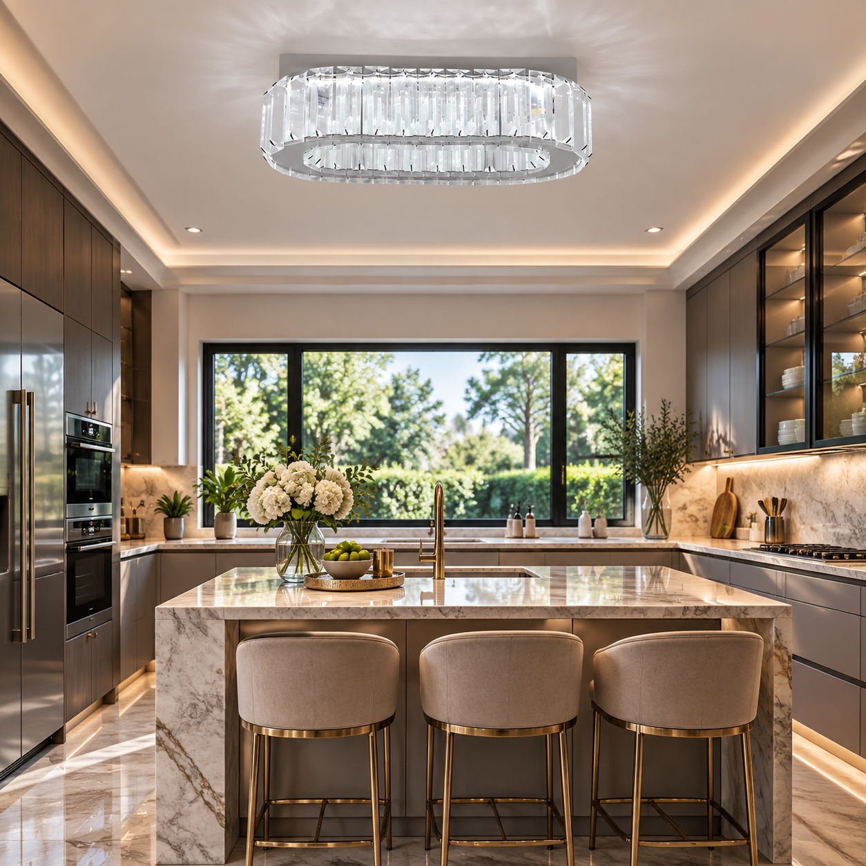 Crystal LED Chandelier for Hotel Lobby & Dining Room