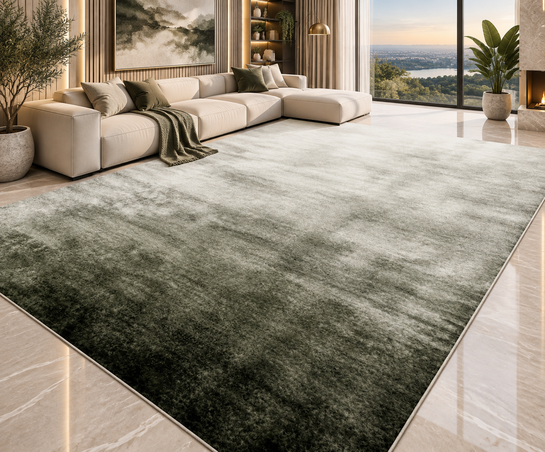 Modern Abstract Area Rug | Striped Wilton Carpet for Living Room, Bedroom & More